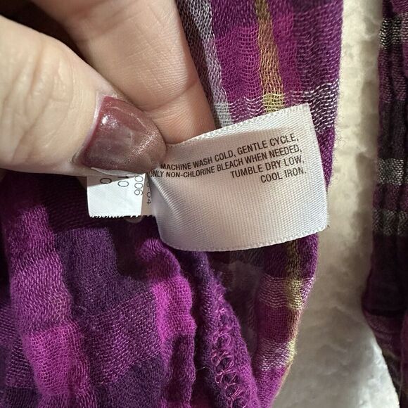 Old Navy Womens Pearl Snap Western Shirt Size Small Pink Plaid Rodeo - Picture 7 of 7